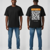 qr code zwart tshirt eigen tekst