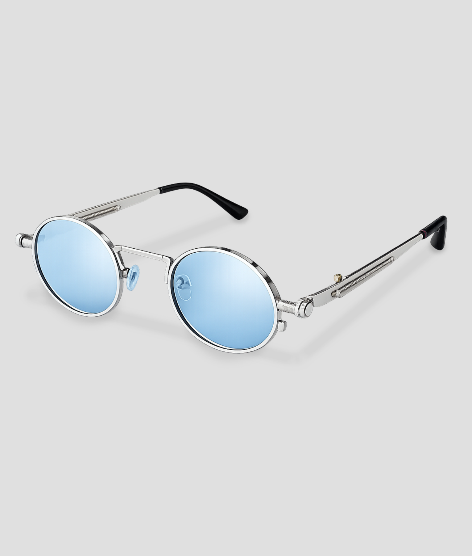 retro bril getinte blauwe glazen