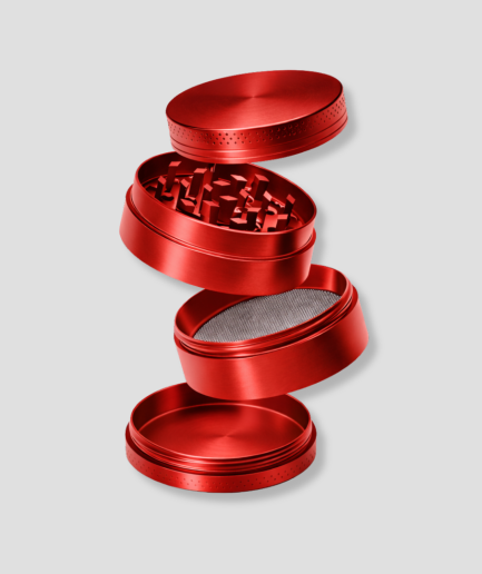 rode metalen grinder 4 delig