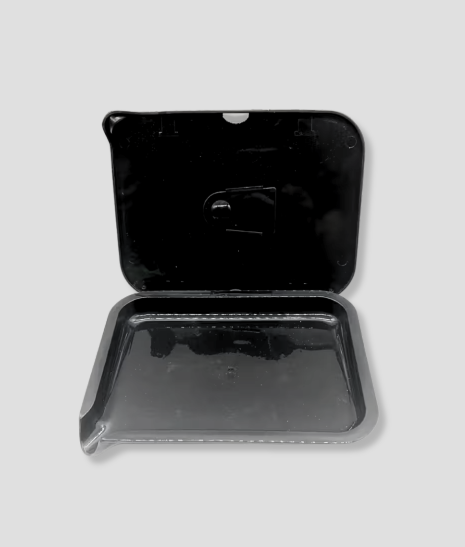 rolling tray zwart met vakje