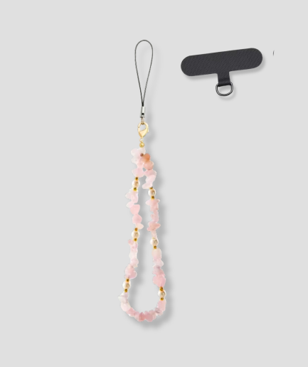 roze steentjes telefoon hanger