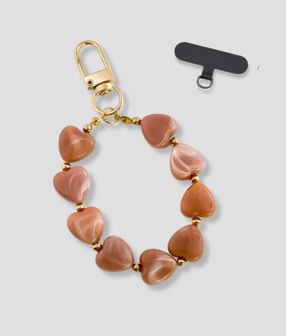 sleutelhanger telefoon hartjes