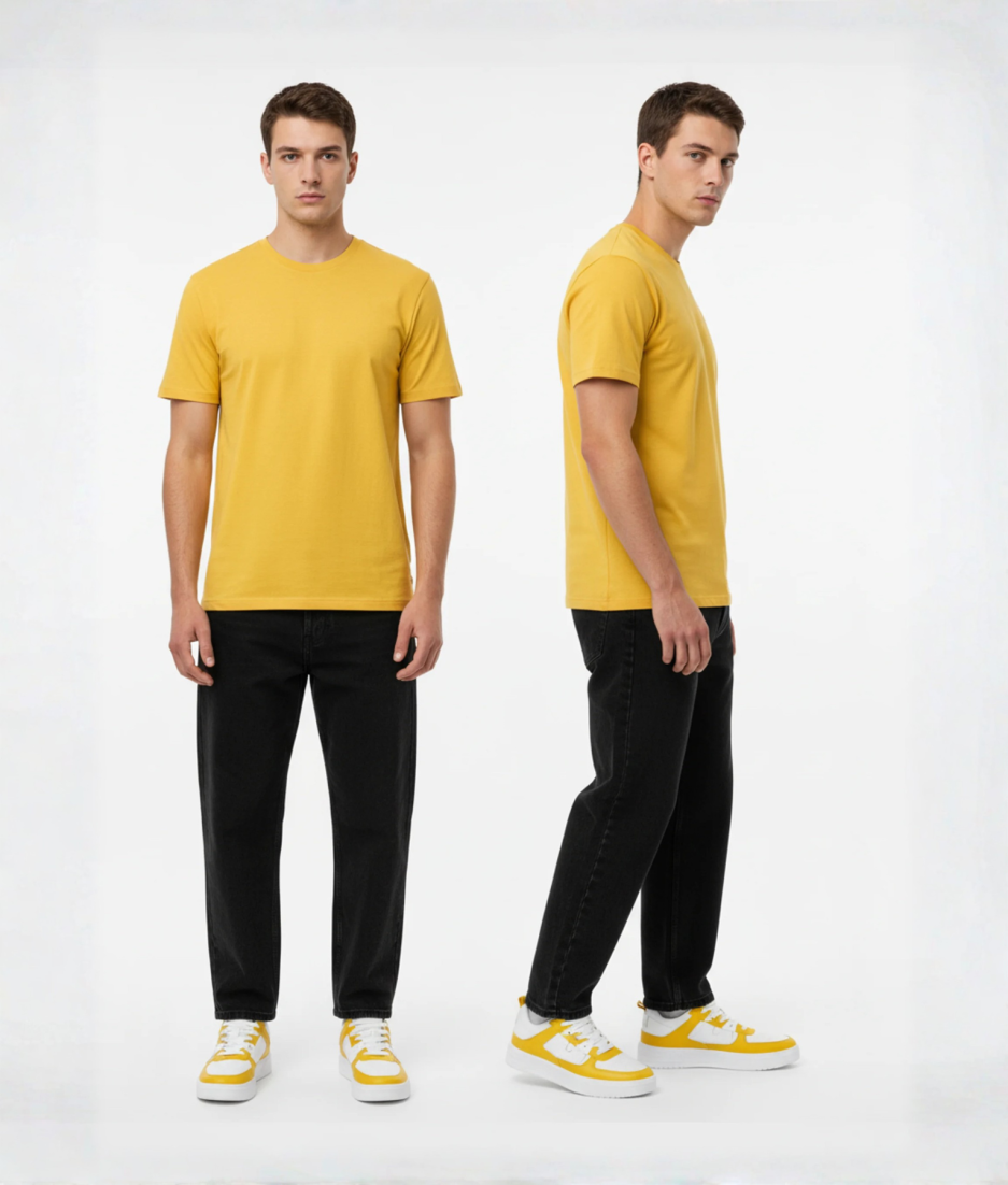 sneaker model geel