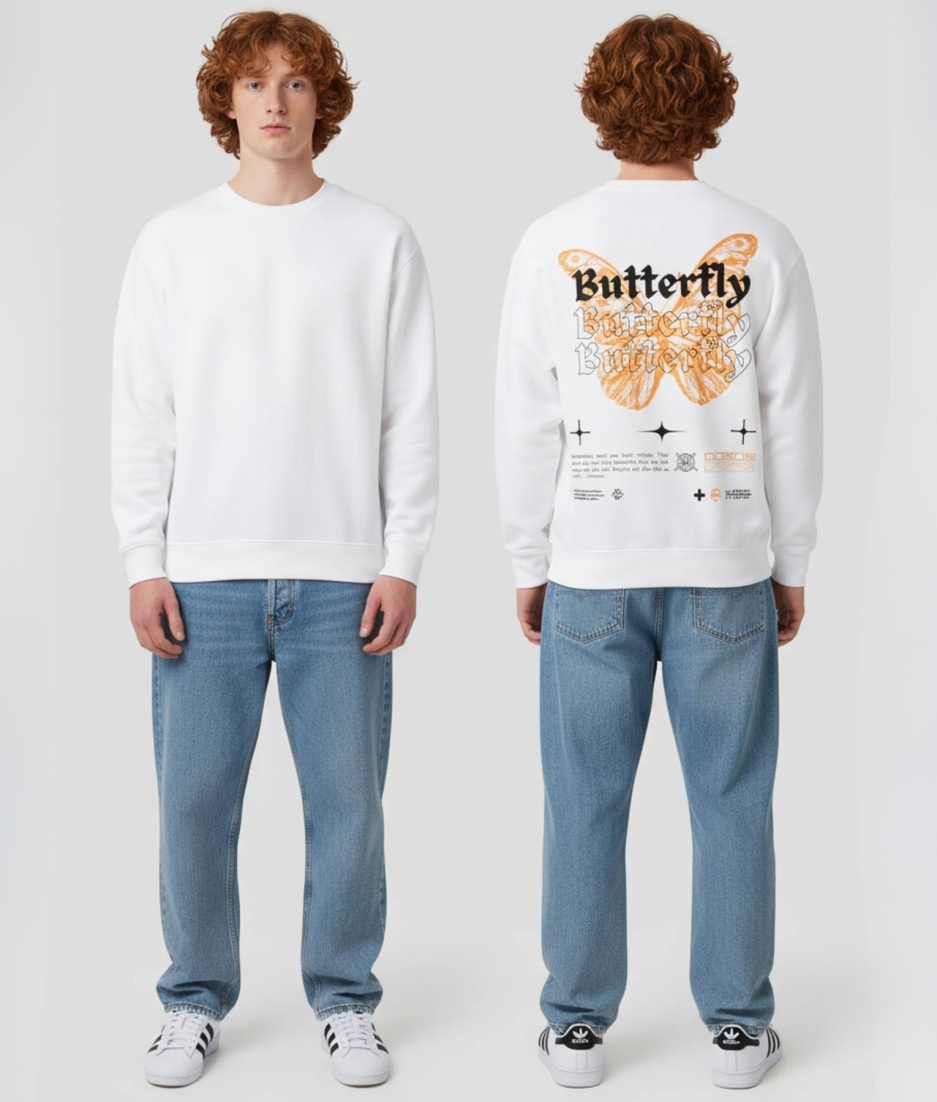 sweater wit model foto butterfly