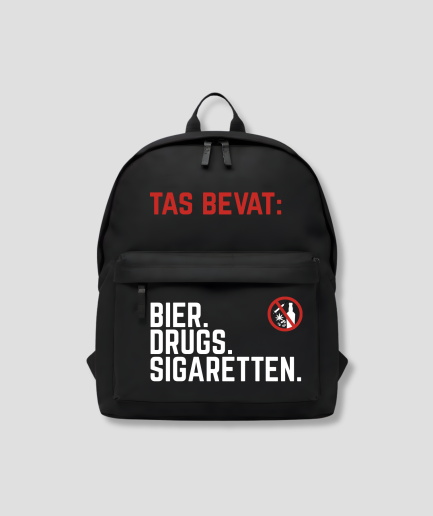 grappige rugtas bevat zwart