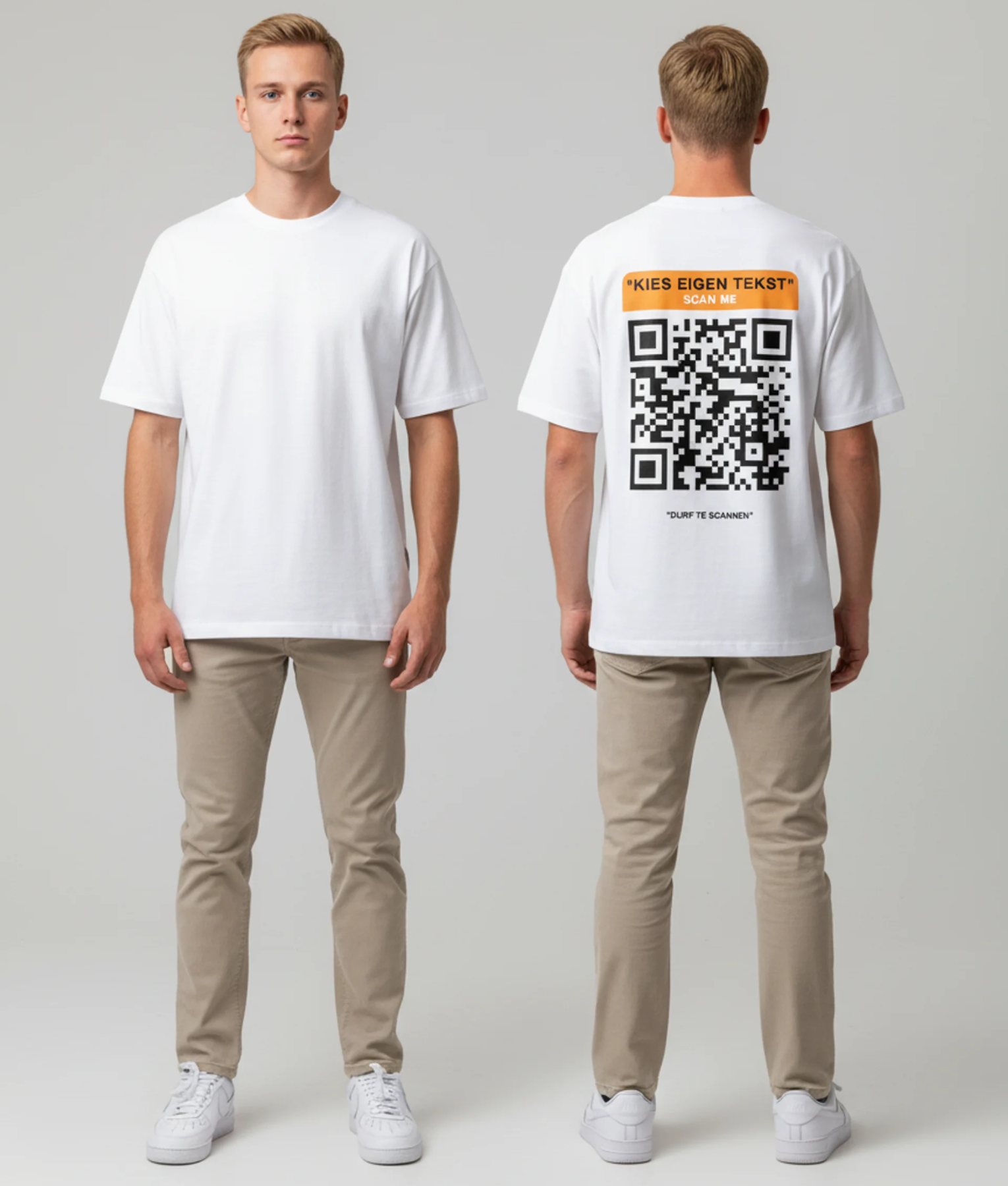 wit oversized qr code shirt