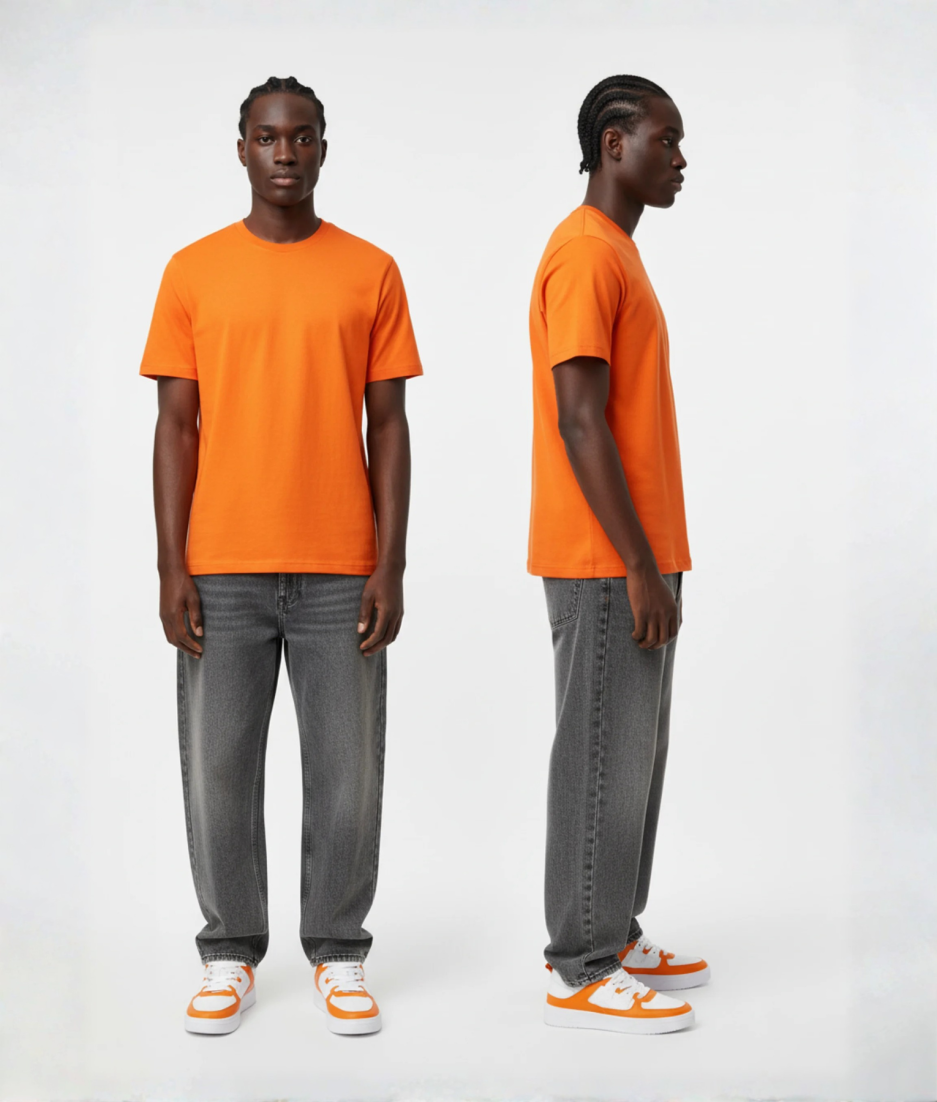 witte sneaker oranje