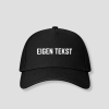 zwarte pet met eigen tekst custom