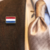 Nederlandse vlag button shirt
