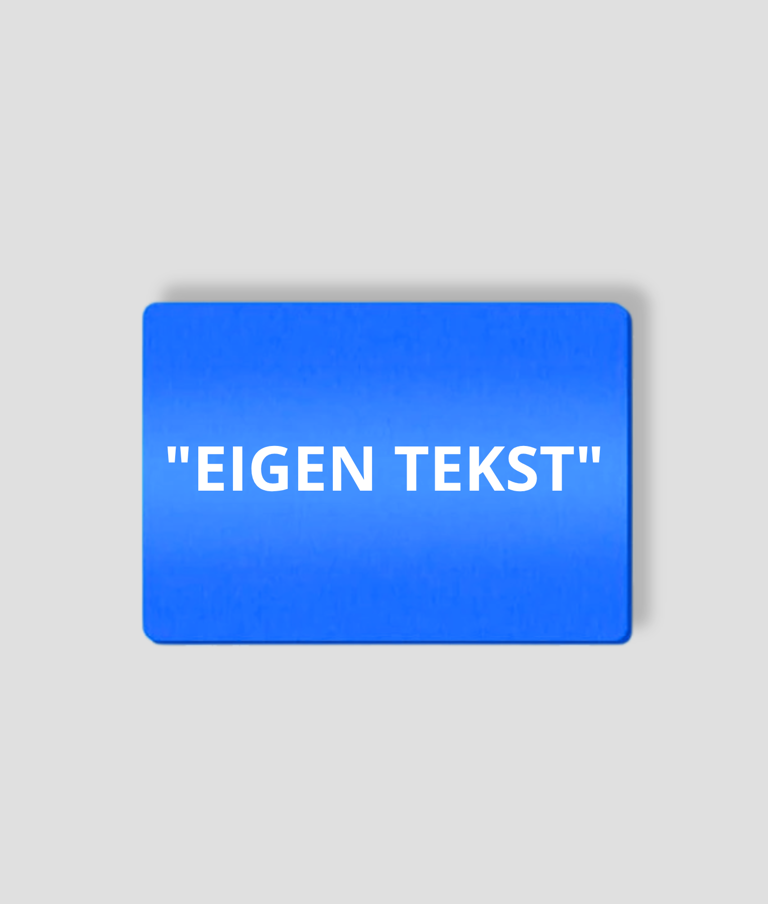 blauwe snuifpas eigen tekst