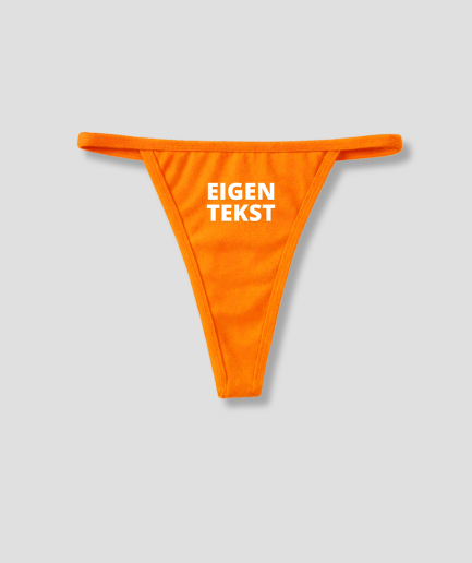eigen tekst oranje string