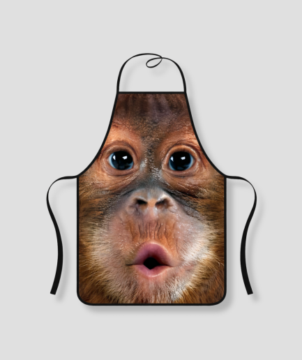 grappig schort aap
