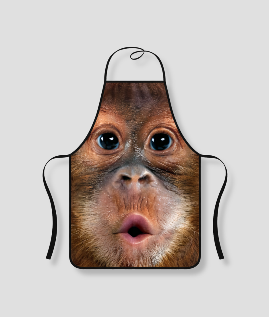 grappig schort aap