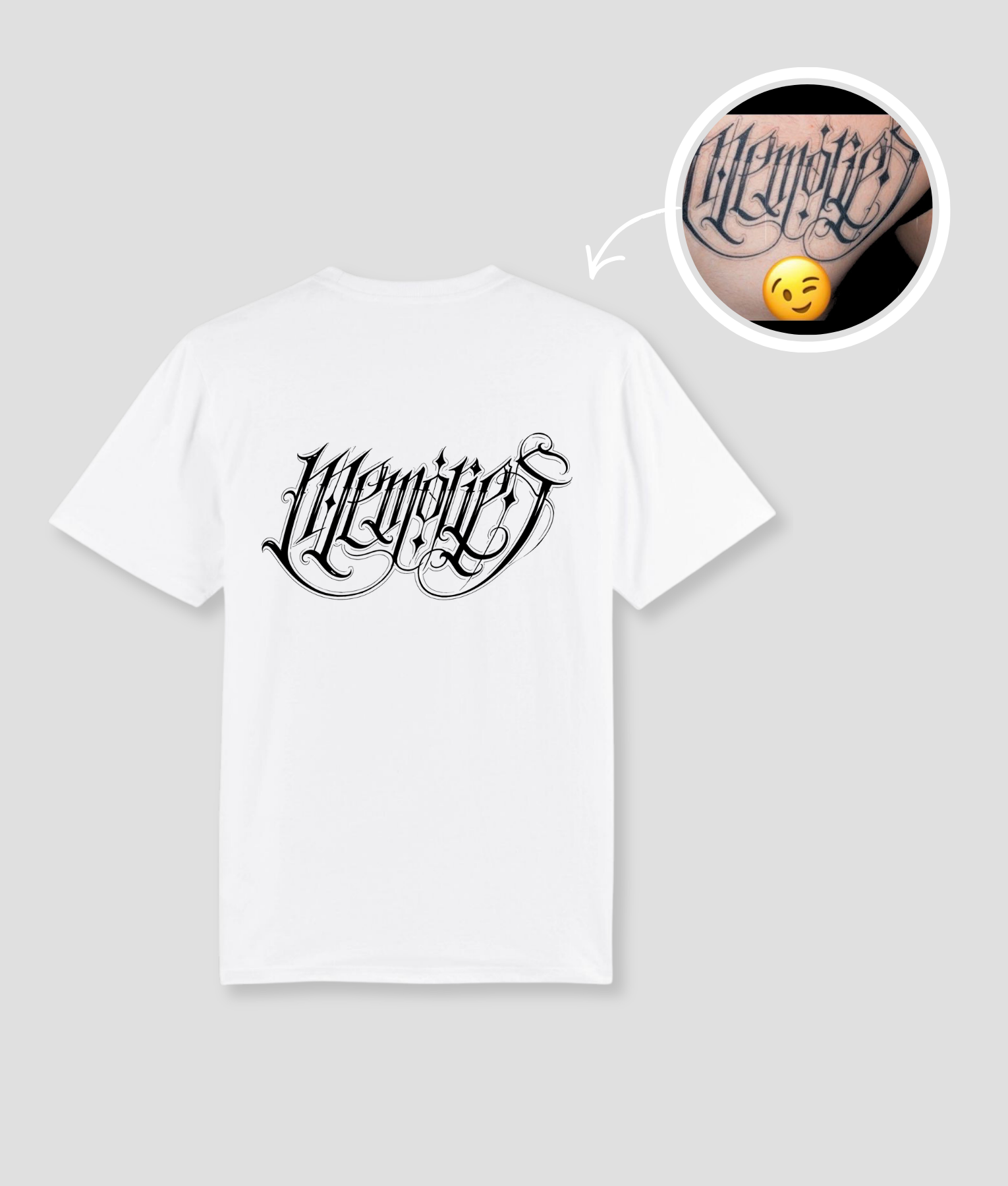 je tatoeage op een tshirt