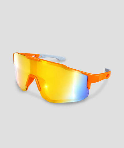oranje rave bril groot