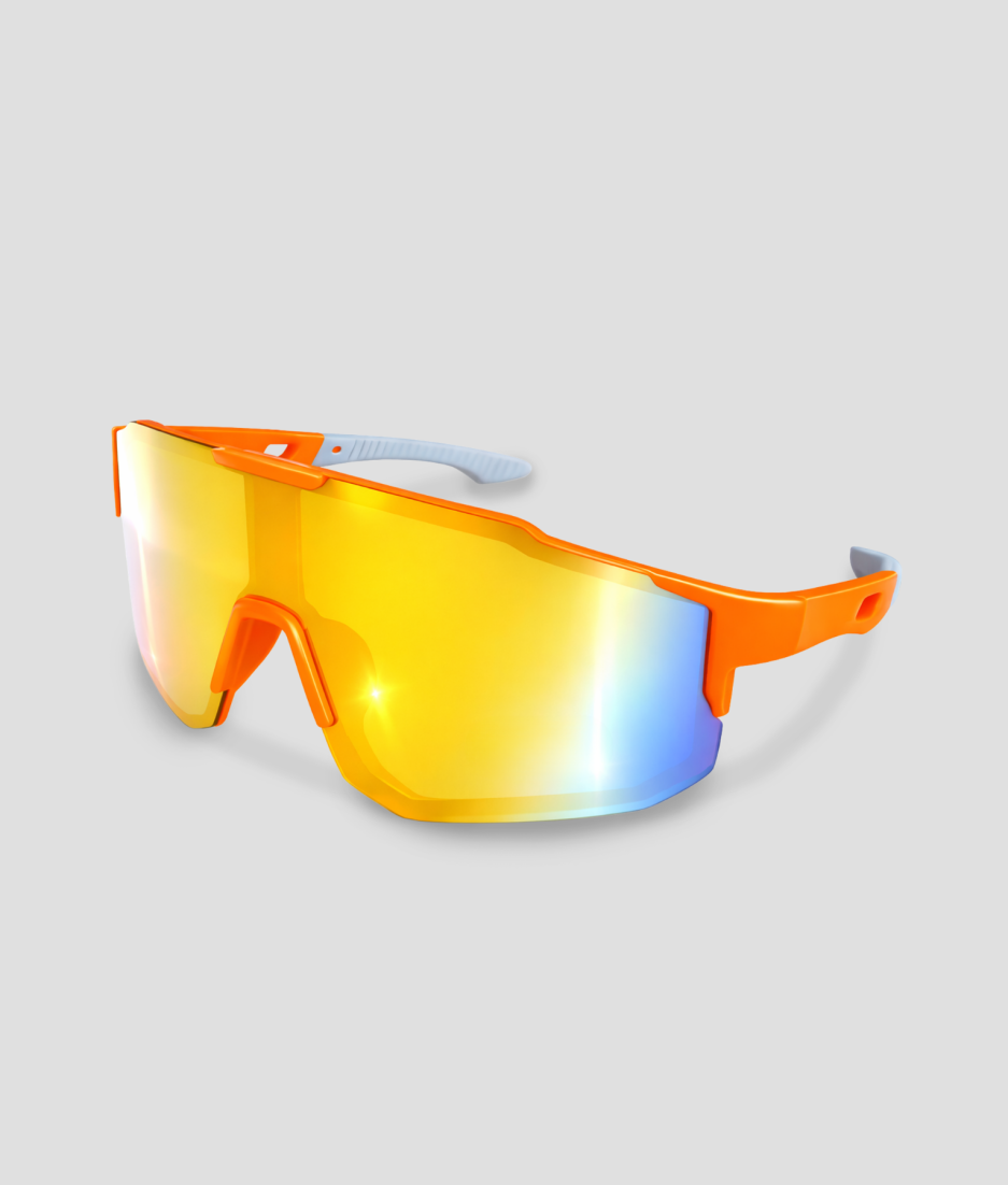 oranje rave bril groot
