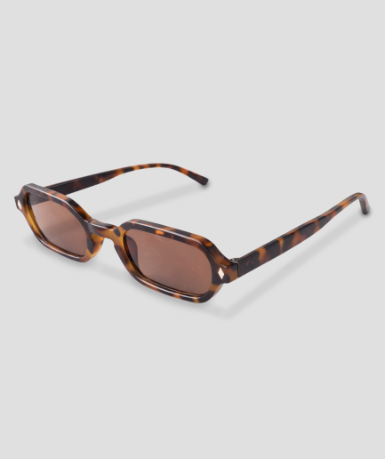 panter print bril met bruine glazen