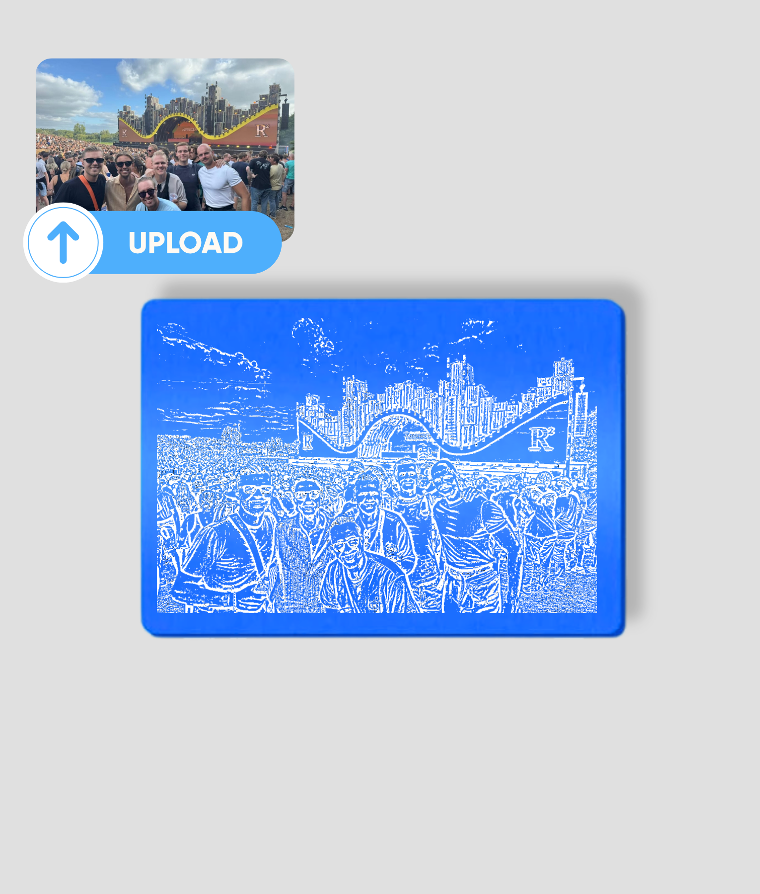 pasje graveren blauw
