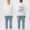 Witte hoodie met APRÈS SKI Club illustratie in rood en blauw en GERLOS tekst op de rug