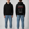 Zwarte hoodie met APRÈS SKI INSTRUCTOR print in wit en rood op de rug