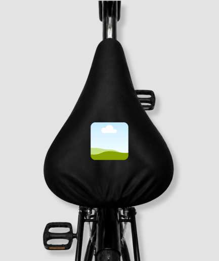 Zwarte fietszadelhoes met custom eigen foto opdruk gepersonaliseerde foto zadelhoes cadeau voor fietsers en wielrenners
