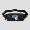Zwarte fanny pack riem met kliksluiting bovenaanzicht
