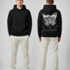 Zwarte hoodie met grijze vlinder en Butterfly print op de rug