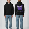 Zwarte hoodie met paarse vlinder en Butterfly print op de rug