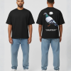 Zwart T-shirt met duif illustratie en SNUIFDUIF tekst op de rug