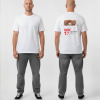 Wit T-shirt met supermarkt aanbieding print van Tiger volkoren volkorenbrood met PER STUK 1,15 prijs in supermarkt reclame stijl op de rug
