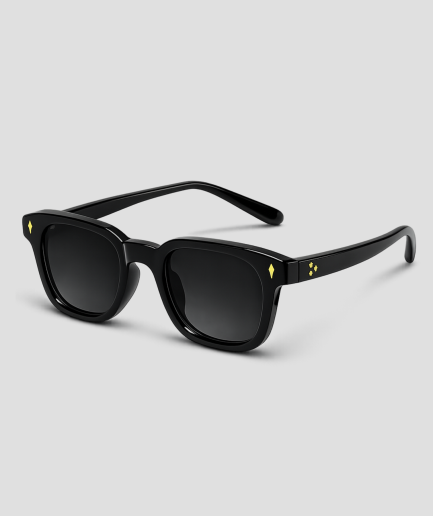 Zwarte zonnebril unisex heren