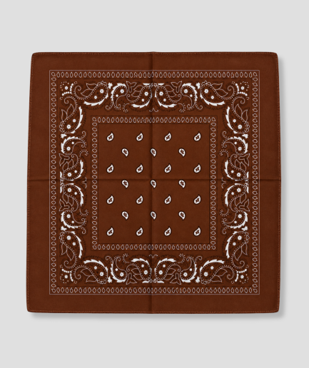 Bruine bandana voor festival outfit
