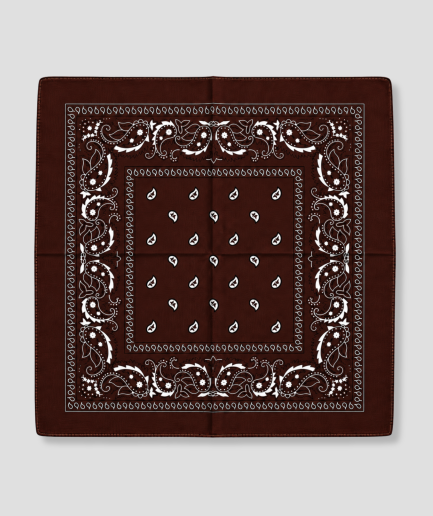 Donkerbruine bandana voor festival outfit