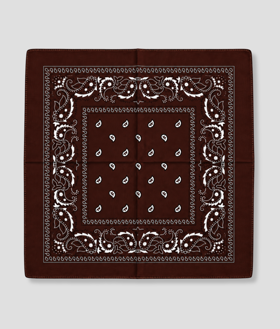 Donkerbruine bandana voor festival outfit