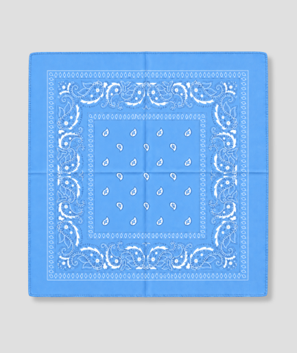 Felblauwe bandana voor festival outfit