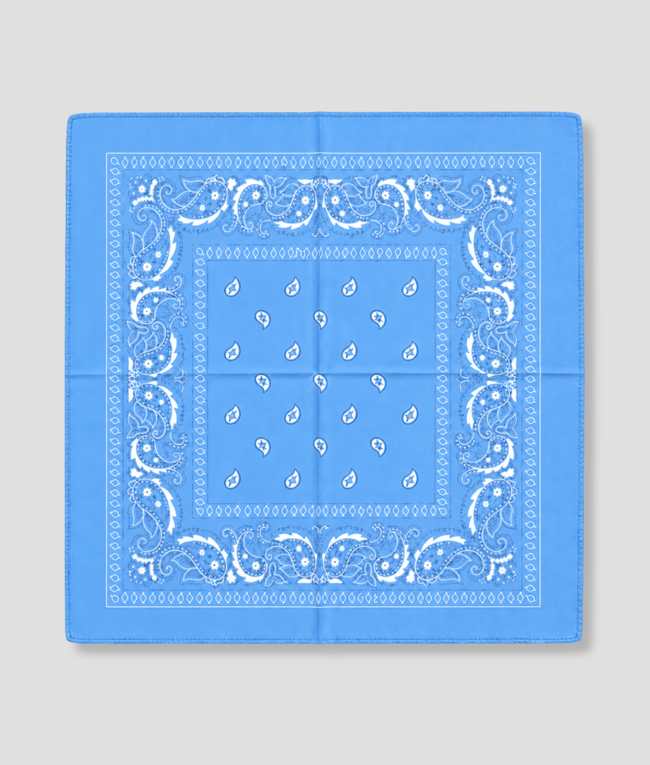Felblauwe bandana voor festival outfit