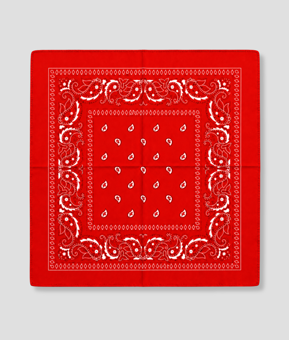 Felrode bandana voor festival outfit