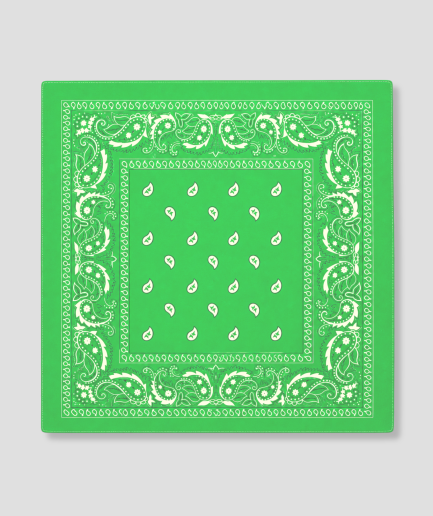 Lichtgroene bandana voor festival outfit
