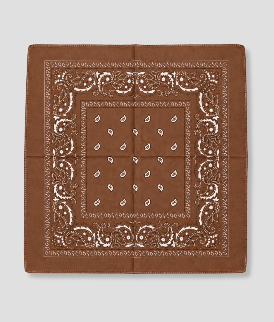 Lichtbruine bandana voor festival outfit