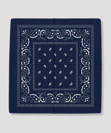 Navyblauwe bandana voor festival outfit