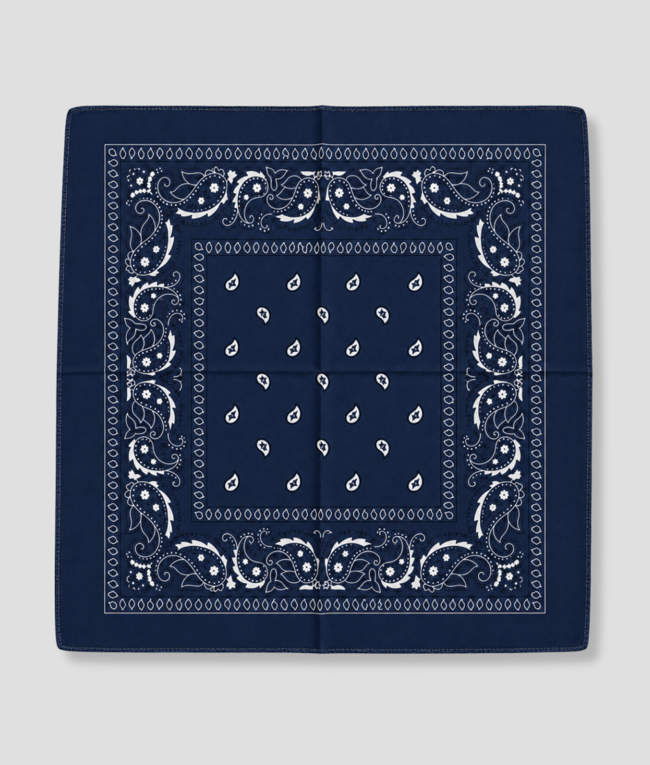 Navyblauwe bandana voor festival outfit