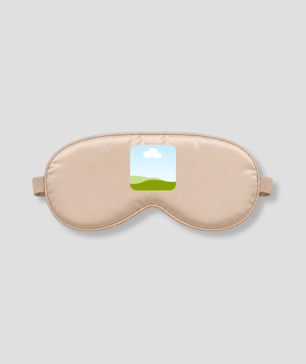 Beige slaapmasker met eigen foto bedrukt