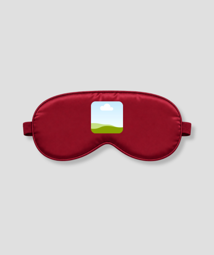 Bordeauxrood slaapmasker met eigen foto bedrukt