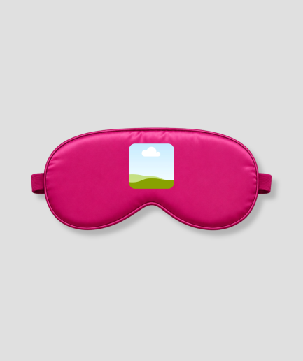 Fuchsia slaapmasker met eigen foto bedrukt