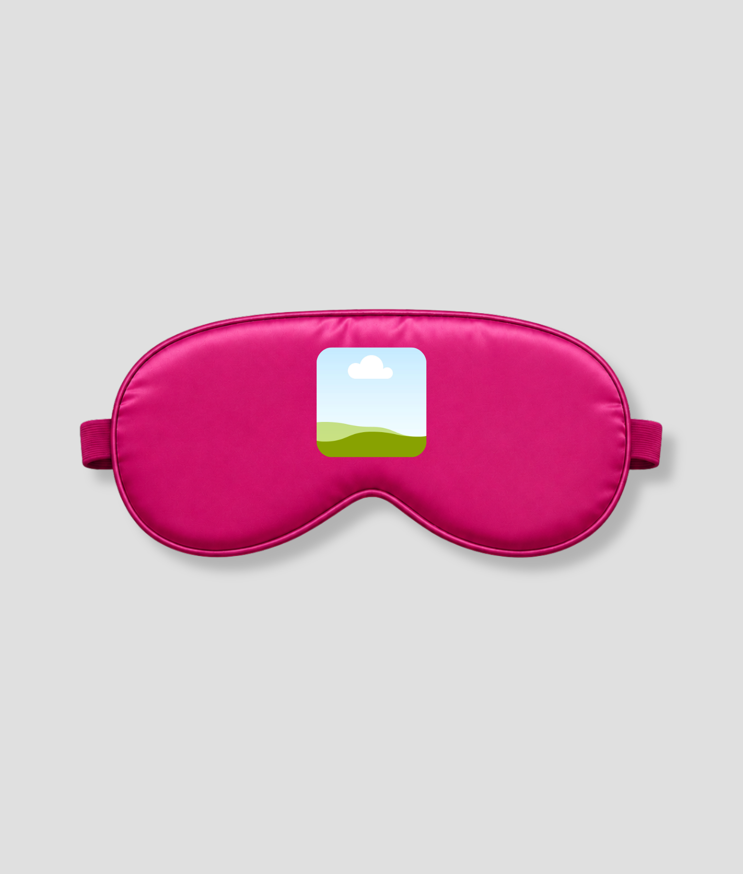 Fuchsia slaapmasker met eigen foto bedrukt