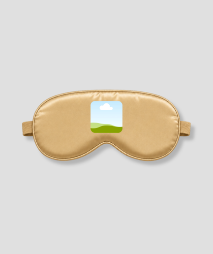 Gouden slaapmasker met eigen foto bedrukt