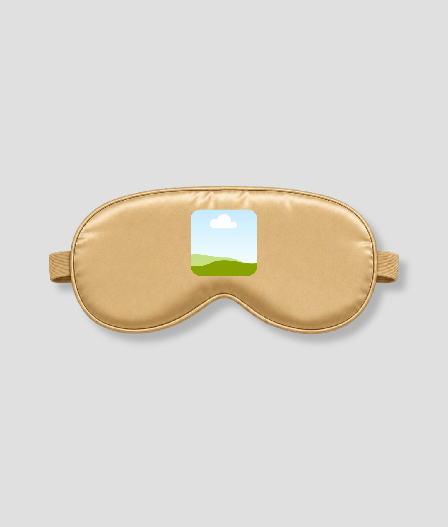 Gouden slaapmasker met eigen foto bedrukt