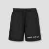 Zwarte heren zwemshort met Engelse quote bedrukking