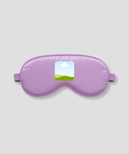 Lila slaapmasker met eigen foto bedrukt
