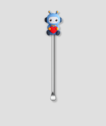Mini schepje met blauwe robot en hart design